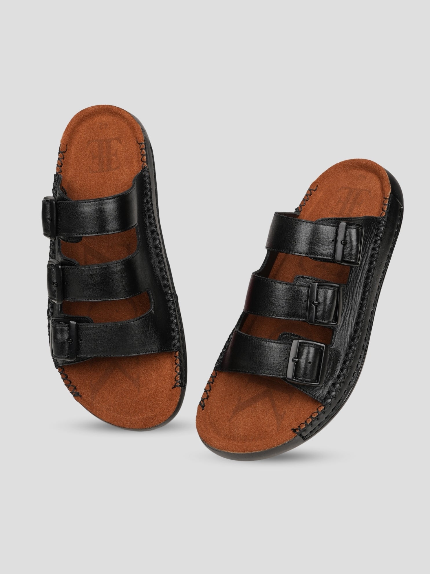Ezok Men's Genuine Leather Sandals - Comfortable & Stylish Footwear